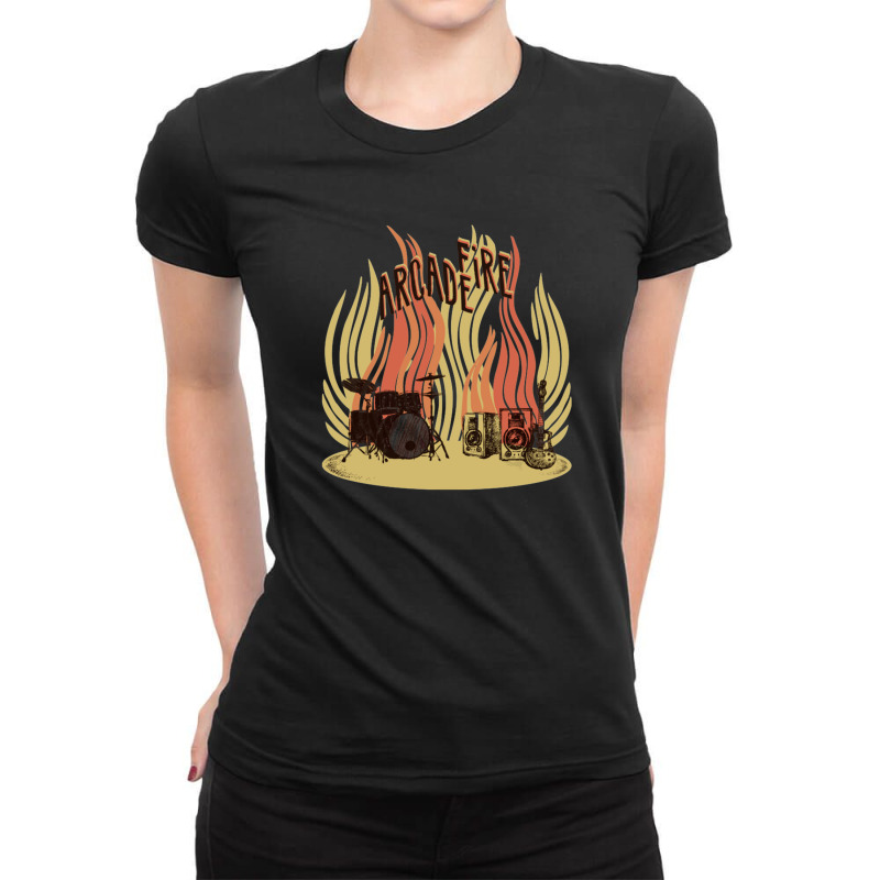 The Arcade Fire T Ladies Fitted T-Shirt by JAMESDSHARP | Artistshot