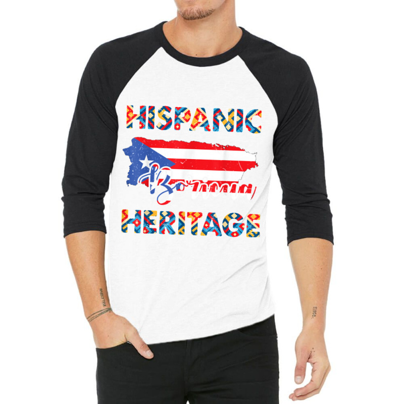 National Hispanic Heritage Month Puerto Rico 3/4 Sleeve Shirt by JENNYKISS | Artistshot