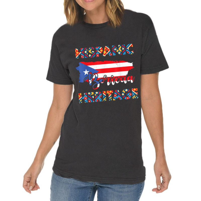 National Hispanic Heritage Month Puerto Rico Vintage T-Shirt by JENNYKISS | Artistshot