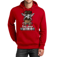 Lung Cancer Warrior Afro Messy Bun Unisex Hoodie | Artistshot