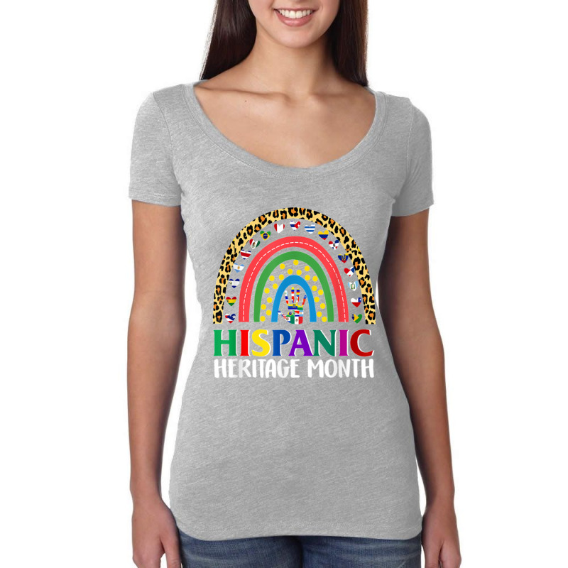 National Hispanic Heritage Month Rainbow All Countries Flags-hispanic  Women's Triblend Scoop T-shirt by JENNYKISS | Artistshot