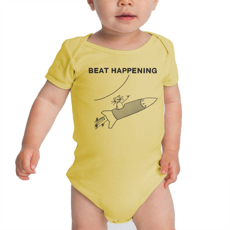 Beat Happening Rocket In Black Baby Bodysuit by Mamangracing | Artistshot