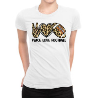 Football Leopard Peace Love Football Womenn Girls Toddler 78 Football  Ladies Fitted T-shirt | Artistshot