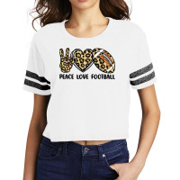 Football Leopard Peace Love Football Womenn Girls Toddler 78 Football  Scorecard Crop Tee | Artistshot