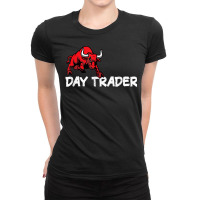 Stock Market Bull Broker Tshirt Gift Day Trader T Shirt Ladies Fitted T-shirt | Artistshot