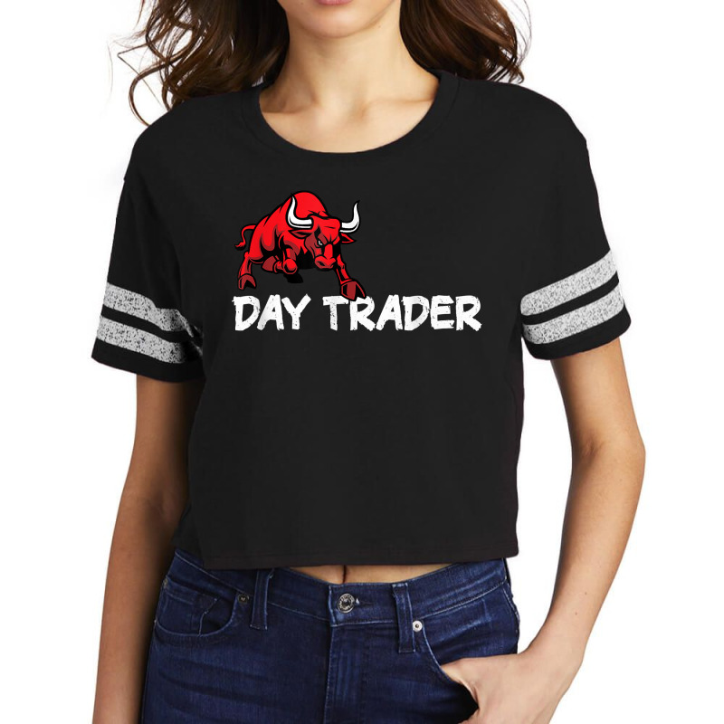 Stock Market Bull Broker Tshirt Gift Day Trader T Shirt Scorecard Crop Tee by cm-arts | Artistshot