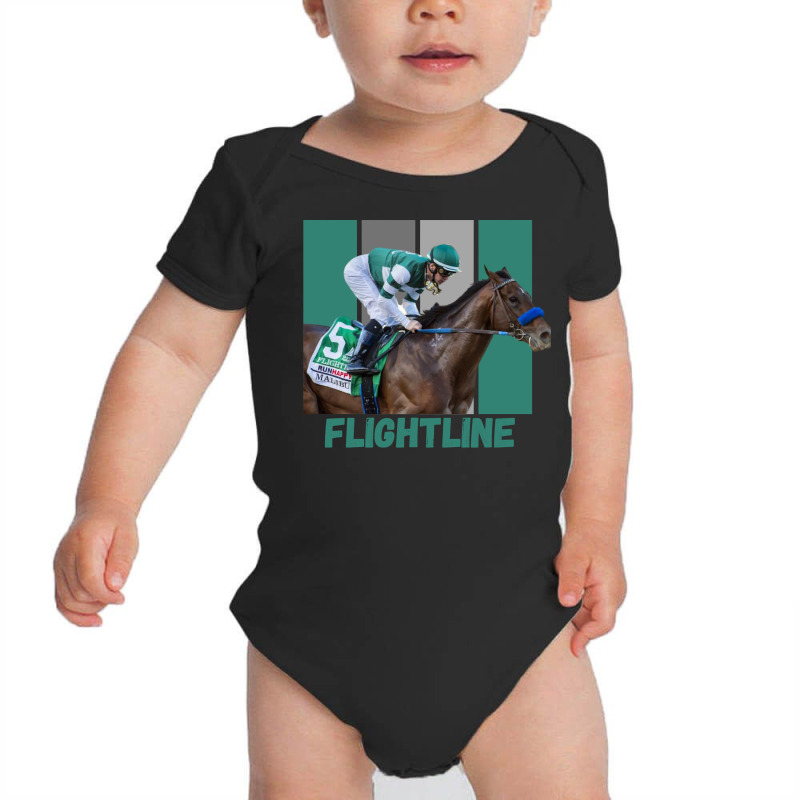 Flightline Horse Racing Thoroughbred Del Mar Santa Anita Sweatshirt Baby Bodysuit by cm-arts | Artistshot