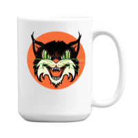 Wild Cat Rockabilly Retro Gift 15 Oz Coffee Mug | Artistshot