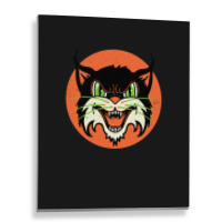 Wild Cat Rockabilly Retro Gift Metal Print Vertical | Artistshot