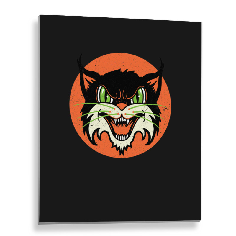 Wild Cat Rockabilly Retro Gift Metal Print Vertical | Artistshot