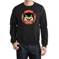 Wild Cat Rockabilly Retro Gift Crewneck Sweatshirt | Artistshot