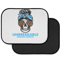 Diabetes Unbreakable Diabetes Warrior Skull Halloweenfor Woman 332 Awa Rear Car Mat | Artistshot