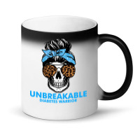 Diabetes Unbreakable Diabetes Warrior Skull Halloweenfor Woman 332 Awa Magic Mug | Artistshot