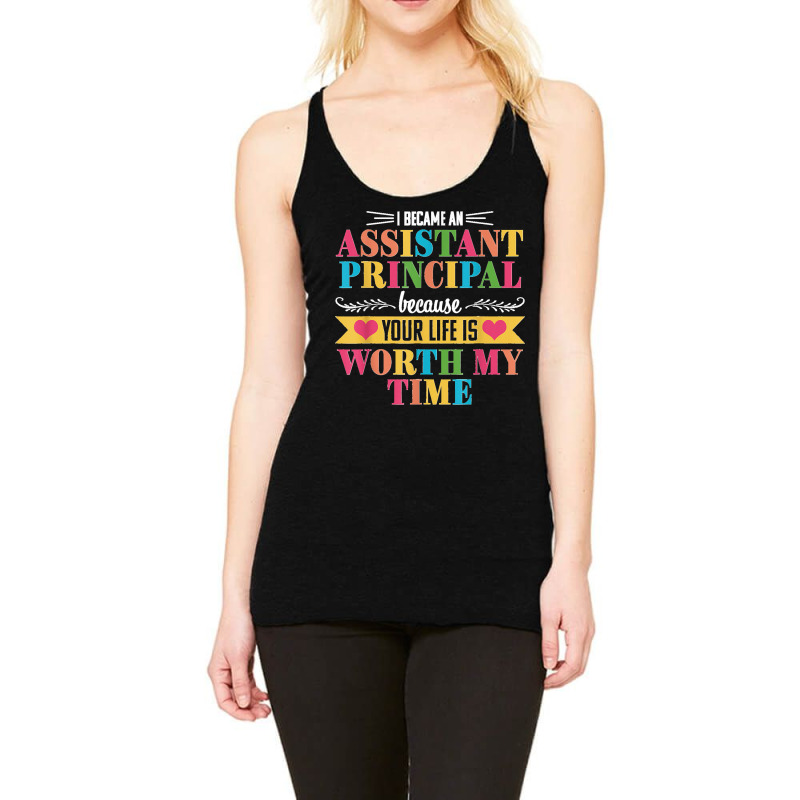 Assistant Principal Cute Appreciation Back To School Gift Racerback Tank by ROGERWILLIAMWARD | Artistshot