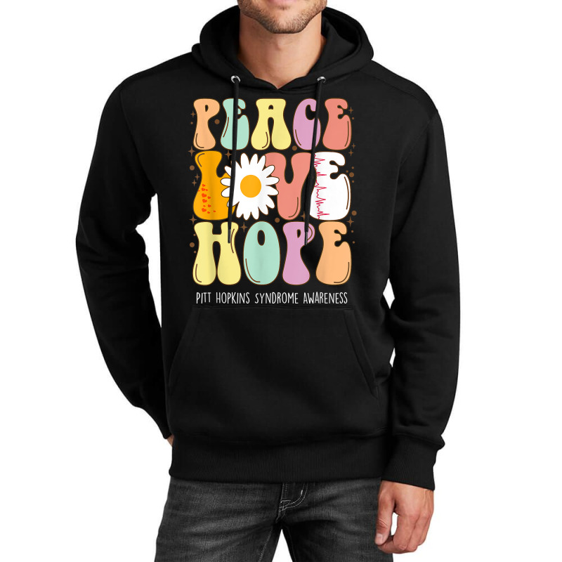 Peace Love Hope Pitt Hopkins Syndrome Phs Awareness Gift T Shirt Unisex Hoodie | Artistshot