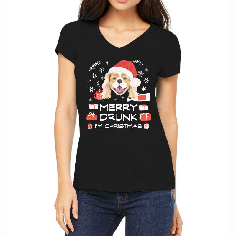 Cavalier King Charles Spaniel Cavalier King Charles Spaniel Drunk Women's V-neck T-shirt | Artistshot