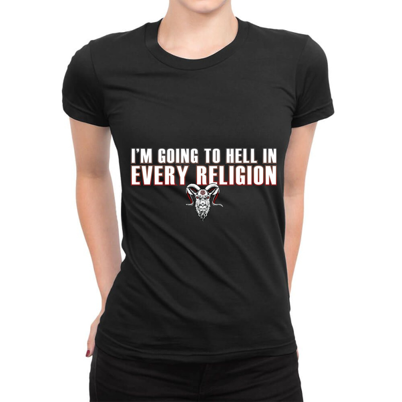 Going To Hell Dark Ladies Fitted T-Shirt by SEANMCDONOUGH | Artistshot