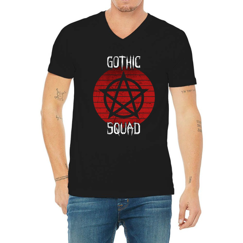 Gothic Satanism Squad V-Neck Tee by SEANMCDONOUGH | Artistshot