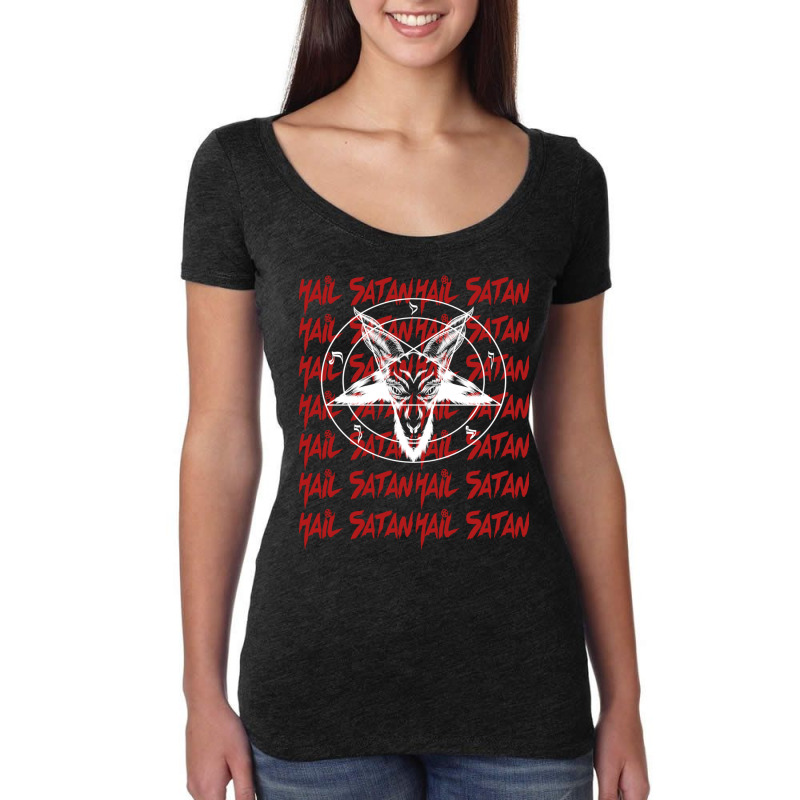 Hail Satan Women's Triblend Scoop T-shirt by SEANMCDONOUGH | Artistshot