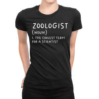 Zoologist Definition Funny Zoology Scientist Science Teacher T Shirt Ladies Fitted T-shirt | Artistshot