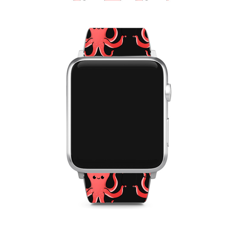 Octopus With Heart Balloons Valentines Day Octopus Apple Watch Band | Artistshot