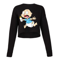 Tommy Running Away With Milk Bottle Cropped Sweater | Artistshot