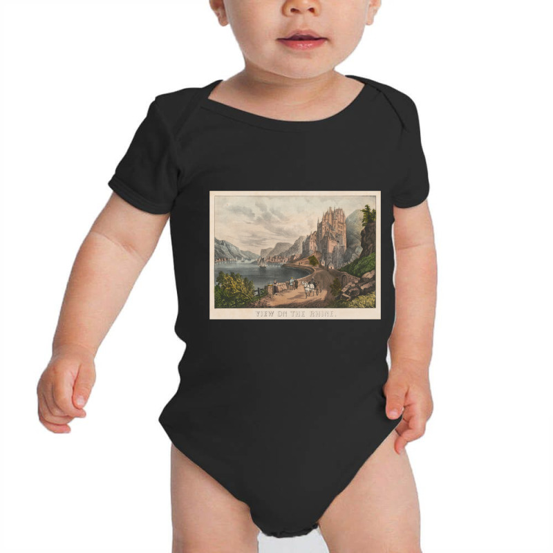 Vintage Rhine River Illustration (1907) Sweatshirt Baby Bodysuit by cm-arts | Artistshot