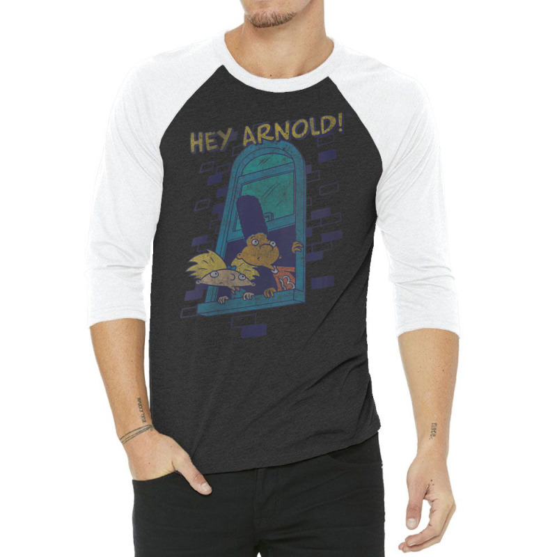 Womens 90s Hey Arnold On The Lookout V-neck 3/4 Sleeve Shirt by cm-arts | Artistshot