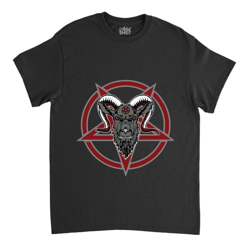 Pentagram Goat Dark Ground Classic T-shirt by SEANMCDONOUGH | Artistshot