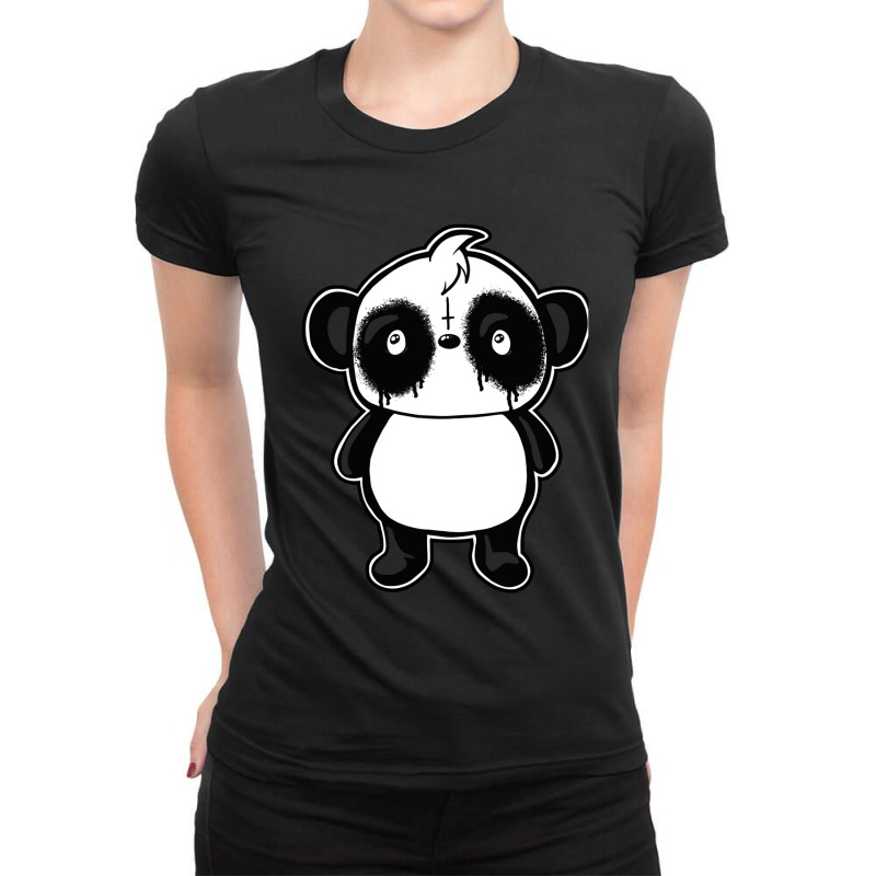 Panda Satan Ladies Fitted T-Shirt by cm-arts | Artistshot