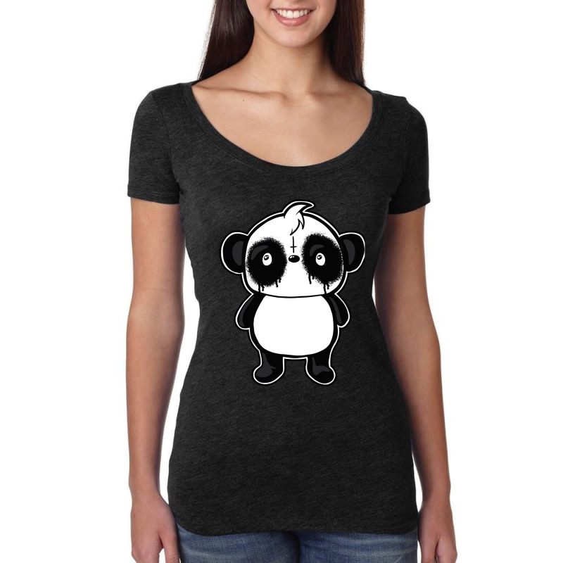 Panda Satan Women's Triblend Scoop T-shirt by cm-arts | Artistshot