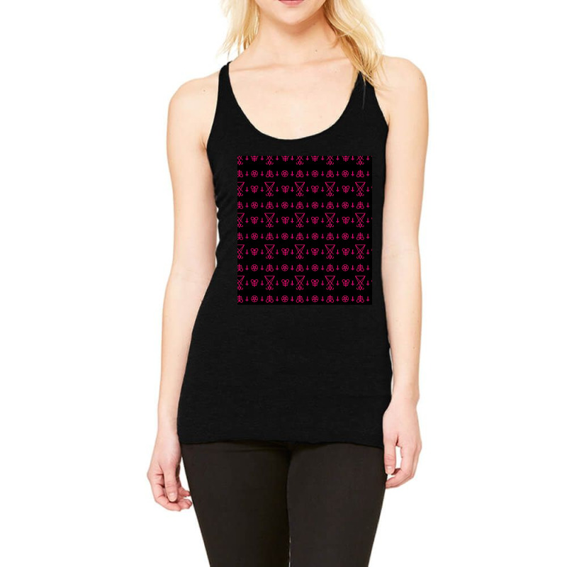 Pink Satanic Sigils  Black Mass Sleeveless Top Racerback Tank by SEANMCDONOUGH | Artistshot