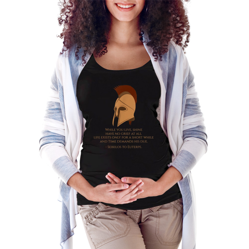 Ancient Greece   Seikilos Epitaph   Greek Music History Maternity Scoop Neck T-shirt | Artistshot