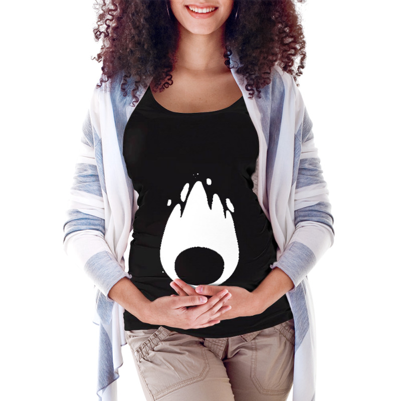 Calcifer Minimal White Classic Maternity Scoop Neck T-shirt by cm-arts | Artistshot