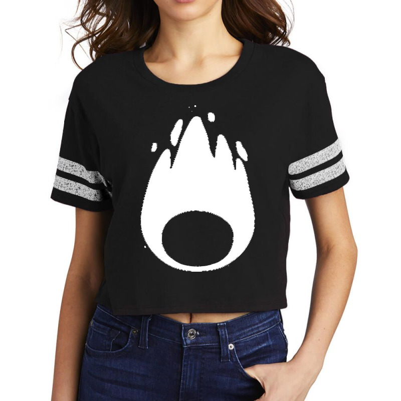 Calcifer Minimal White Classic Scorecard Crop Tee by cm-arts | Artistshot