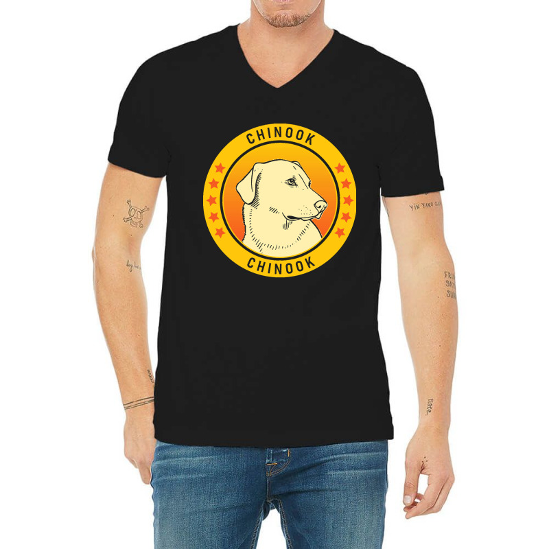 Chinook Chinook Dog Portrait V-neck Tee | Artistshot