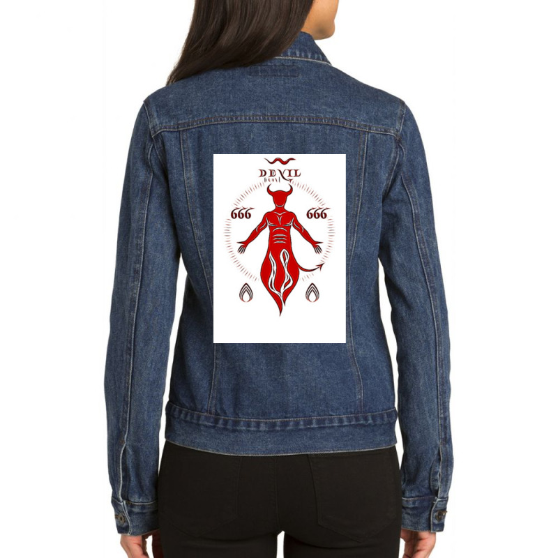 Satanic Ladies Denim Jacket by SEANMCDONOUGH | Artistshot