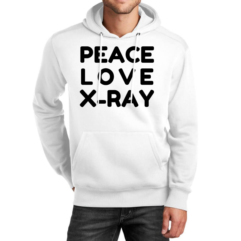 Peace Love X Ray Unisex Hoodie by Candy Shop | Artistshot