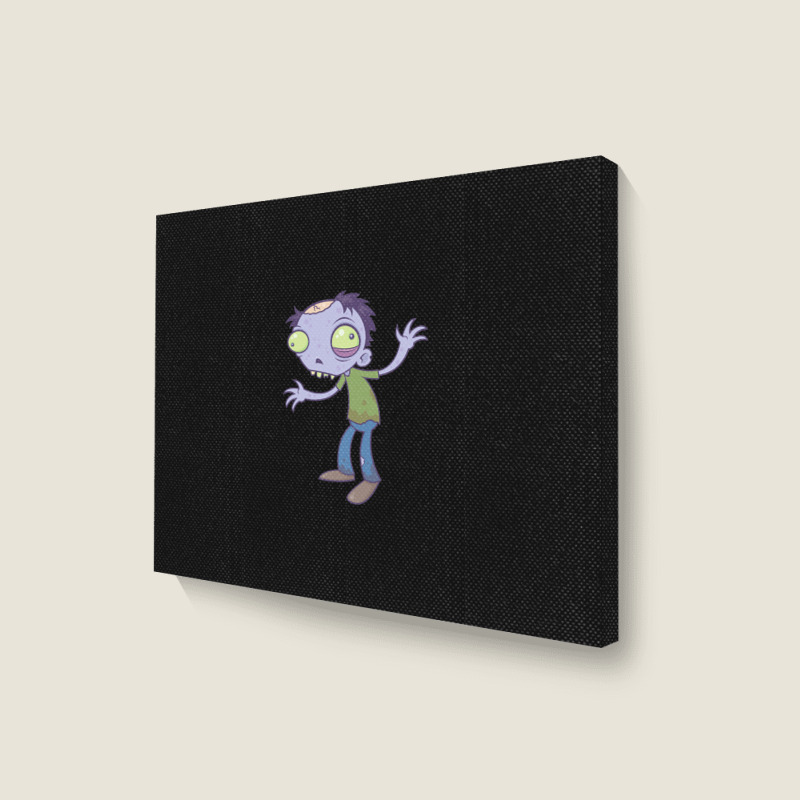 Cartoon Zombie Landscape Canvas Print | Artistshot