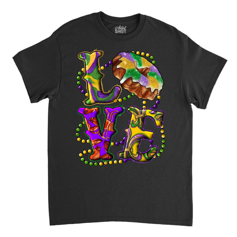 Mardi Gras Love With King Cake Classic T-shirt | Artistshot