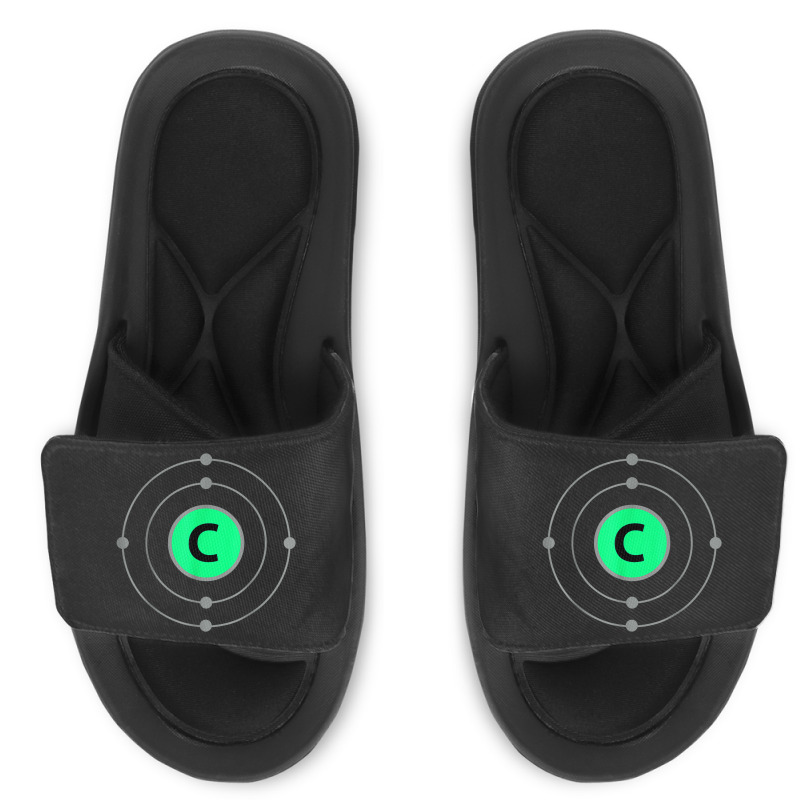 Carbon Atom Become Molecules For Halloween Slide Sandal | Artistshot