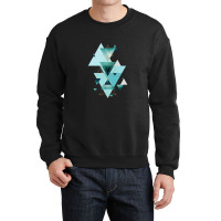 Geometric Triangle Compilation In Teal Crewneck Sweatshirt | Artistshot