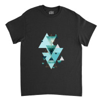 Geometric Triangle Compilation In Teal Classic T-shirt | Artistshot