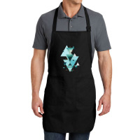 Geometric Triangle Compilation In Teal Full-length Apron | Artistshot