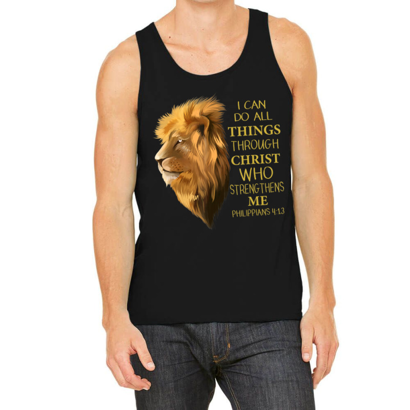 Philippians 413 Religious Lion Verses Christian Tank Top | Artistshot