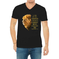 Philippians 413 Religious Lion Verses Christian V-neck Tee | Artistshot