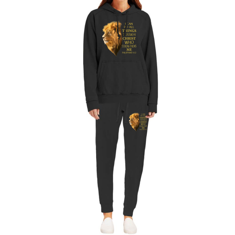 Philippians 413 Religious Lion Verses Christian Hoodie & Jogger Set | Artistshot