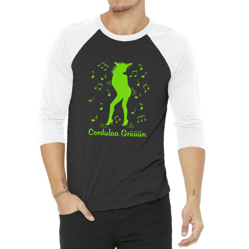 Cordula Dance Party Music Costume Green Carnival Sexy 3/4 Sleeve Shirt | Artistshot