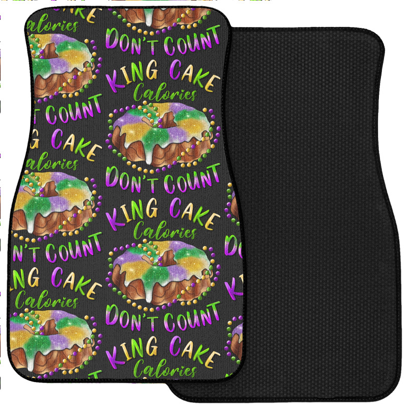 Mardi Gras King Cake Calories Don't Count Front Car Mat | Artistshot