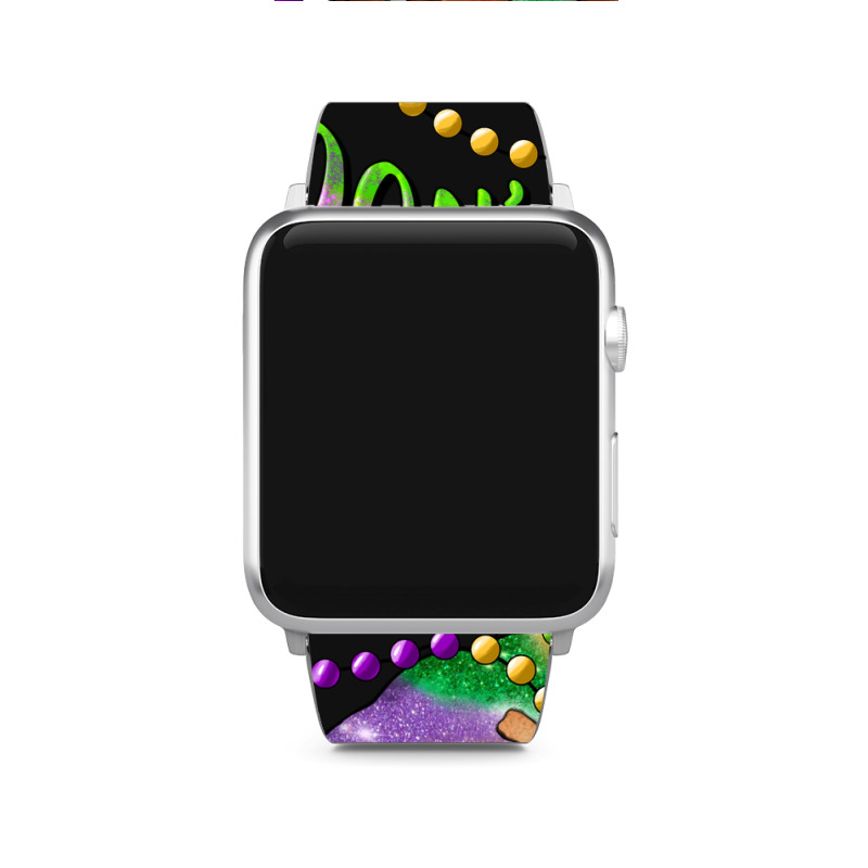 Mardi Gras King Cake Calories Don't Count Apple Watch Band | Artistshot